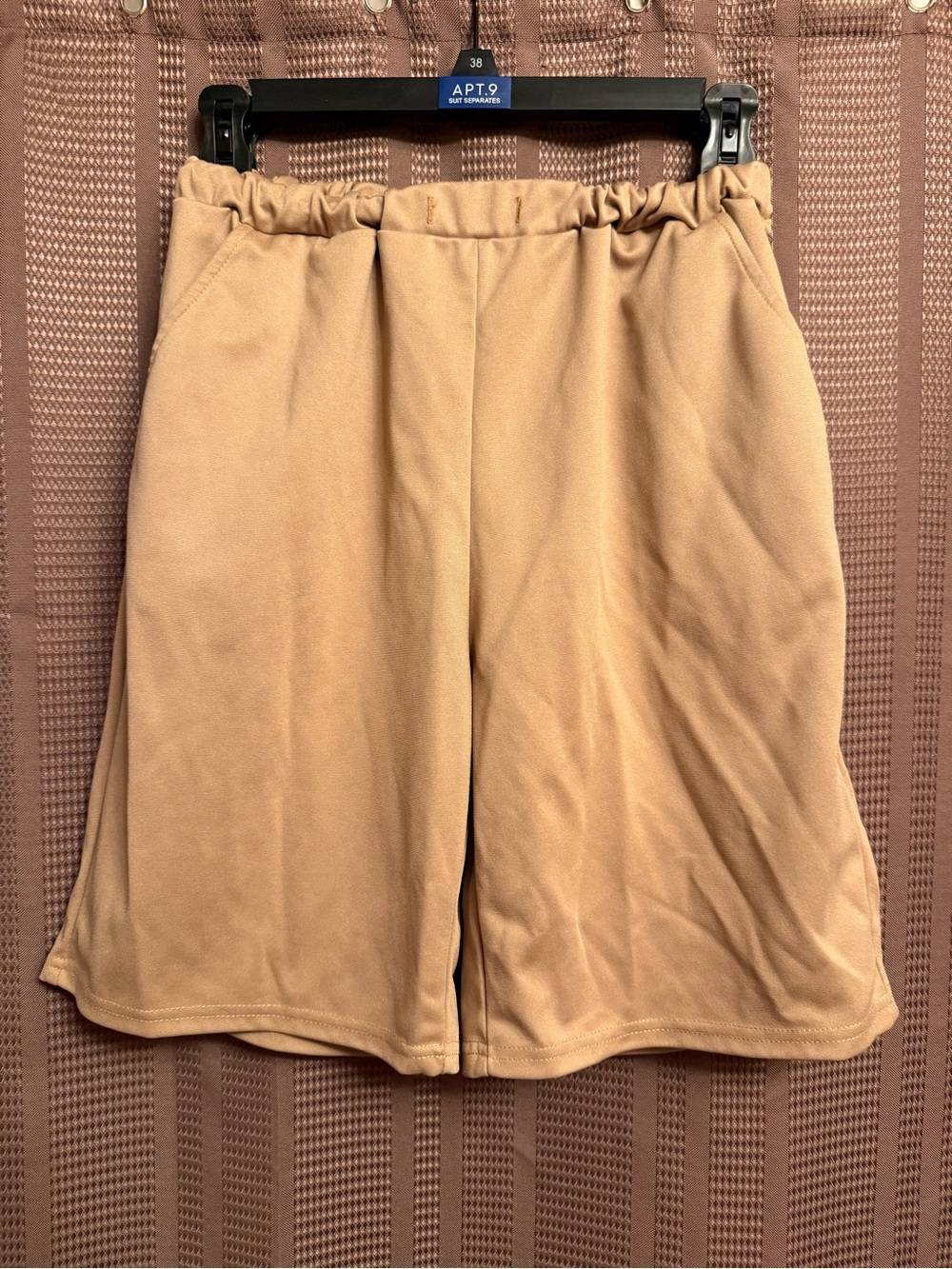 SHEIN Teen Girls Pleated Shorts Tan/Camel/Khaki Size 13-14Y